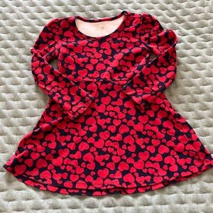 Girls GAP long sleeve heart dress